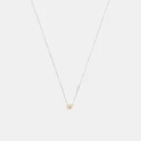 蔻驰(COACH)女士晶钻茶玫瑰吊坠项链可调节链长16至18英寸经典优雅吊坠