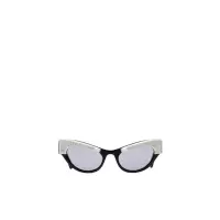 古驰(GUCCI)女款猫眼造型太阳镜时尚水晶饰边镜腿印logo潮流防晒