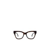 古驰(GUCCI)猫眼框平光镜玳瑁纹透明镜片女款时尚徽标细节太阳镜