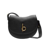 博柏利(BURBERRY)小牛皮单肩包女款可调节表带手绘边折叠盖多功能