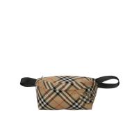 博柏利(BURBERRY)多功能格纹腰包男士女士斜挎包可调节织带马术骑