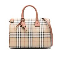 博柏利(BURBERRY)女士单肩包时尚格纹拼接连帽手提斜挎包百搭配件