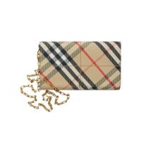 博柏利(BURBERRY)女士聚酯棉材质链条单肩包多功能内插袋大容量外