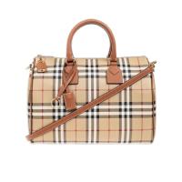 博柏利(BURBERRY)女士棉涤纶格纹单肩包百搭休闲潮酷大容量通勤手