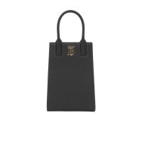 博柏利(BURBERRY)小牛皮男士手提包多功能手绘边饰单肩斜挎包商务