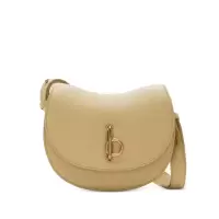 博柏利(BURBERRY)女士小号摇马图案真皮单肩包时尚优雅金属装饰手
