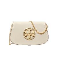 托里.伯奇(TORY BURCH)新象牙色女士翻盖单肩包可拆卸链条肩带时