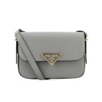 普拉达(PRADA)女士翻盖单肩包时尚皮革斜挎包休闲潮流实用包包