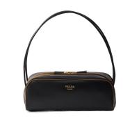 普拉达(PRADA)女士单肩包小牛皮金属硬件字母徽标拉链时尚手提包