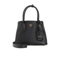 普拉达(PRADA)女士单肩包时尚简约粒面小牛皮可调节肩带多功能包