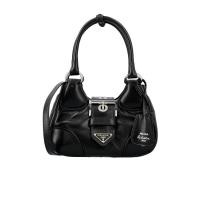 女款皮革单肩包简约时尚可调肩带顶部提手轻便出行包