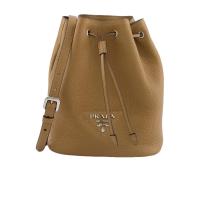 女款皮革抽绳单肩包可调节肩带缝线细节时尚简约外出包