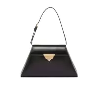 女款纳帕皮徽标翻盖单肩包可调节手柄金属扣休闲百搭小包