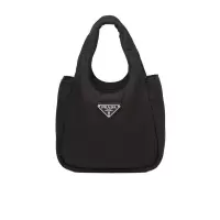 女款迷你单肩包时尚黑色涂珐琅金属徽标可调肩带三隔层设计