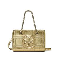 托里.伯奇(TORY BURCH)羊皮女士链条迷你绗缝翻盖单肩斜挎包