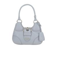 普拉达(PRADA)小羊皮女士单肩包可拆卸肩带磁扣开合实用百搭配件