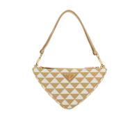 普拉达(PRADA)女士织物皮革单肩包小巧便携时尚百搭配件日常通勤