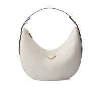 普拉达(PRADA)大号真皮单肩包可调节提手金属五金配三角徽标柔软