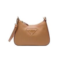 普拉达(PRADA)牛皮浮雕单肩包女士可调节肩带拉链开合大容量通勤