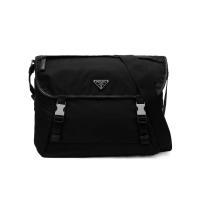 普拉达(PRADA)再生聚酰胺男士单肩包翻盖按扣可调节肩带商务休闲