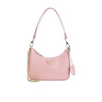 普拉达(PRADA)小牛皮拉链单肩包女可拆卸肩带简约百搭配饰品牌标