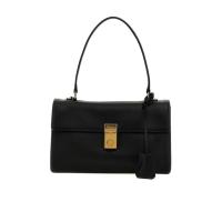 普拉达(PRADA)女士真皮翻盖单肩包大容量实用百搭配饰调节肩带通