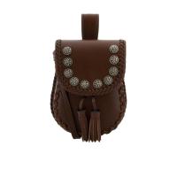 普拉达(PRADA)女士真皮翻盖单肩包抽绳封口休闲百搭配饰斜挎潮酷