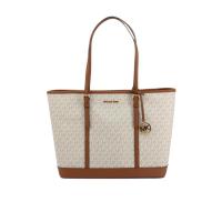 迈克·科尔斯(MICHAEL KORS)大容量托特包女士旅行包涂层帆布拼接