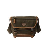 普拉达(PRADA)再生尼龙绒面革单肩包多功能大容量商务休闲斜挎包