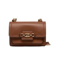 迈克·科尔斯(MICHAEL KORS)棕色链式单肩包磁吸开合五金点缀徽标