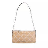 迈克·科尔斯(MICHAEL KORS)女士单肩包自然米白麻料链条斜挎包实