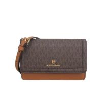 迈克·科尔斯(MICHAEL KORS)真皮单肩包女士经典logo印花斜挎包多