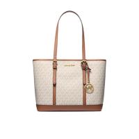 迈克·科尔斯(MICHAEL KORS)女士小号涂层帆布手提包拉链开合金色