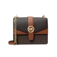 迈克·科尔斯(MICHAEL KORS)女士斜挎包拼色时尚百搭配件涂层帆布