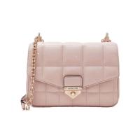 迈克·科尔斯(MICHAEL KORS)裸粉拼接连肩包时尚翻盖设计五金链条