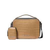 迈克·科尔斯(MICHAEL KORS)鳄鱼纹斜挎包青铜色五金多功能卡片袋