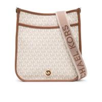 迈克·科尔斯(MICHAEL KORS)大号涂层帆布单肩包可调节肩带按扣设