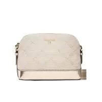 迈克·科尔斯(MICHAEL KORS)女士织物皮革拼接品牌徽标斜挎包时尚