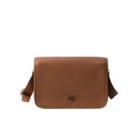 普拉达(PRADA)男士女士通用翻盖单肩包徽标装饰可调节肩带实用百