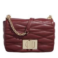 FURLA女士红色纳帕皮革肩背包实用内里金屬细节可调节肩带
