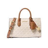 迈克·科尔斯(MICHAEL KORS)女士帆布单肩包磁扣拉链口袋徽标印花