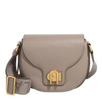 FURLA女士Taupe皮革纹理手提斜挎包休闲百搭配饰金色金属细节多功