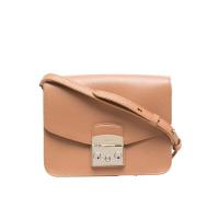 FURLA女士真皮雕刻logo单肩包时尚百搭配饰小方包通勤手提斜挎包