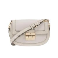 FURLA小牛皮女士斜挎包翻盖开合百搭配饰徽标便携日常通勤手提包