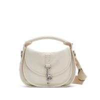 博柏利(BURBERRY)女士牛皮纹理单肩包手提斜挎包翻盖口袋拉链闭合