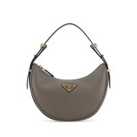 普拉达(PRADA)女士真皮手提单肩包金色五金百搭通勤手拿包日常休