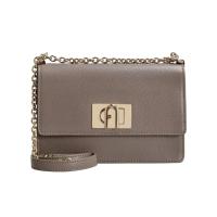 FURLA女士真皮翻盖单肩包大容量实用带隔层插袋通勤手提斜挎包