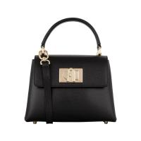 FURLA女士头层牛皮翻盖单肩包金属细节多功能实用手提斜挎包