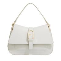 FURLA经典高质女款手提斜挎包真皮灰色商务休闲通勤手拿包