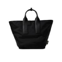 FURLA女士尼龙皮革拼接连帽单肩包可拆卸肩带实用双手柄手提潮